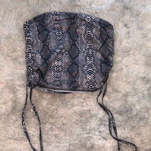 Shein Snakeskin Tube Top